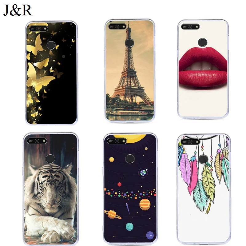 Case For Huawei Y6 Y7 Y9 Prime 2018 Silicon Painted Cover For honor 6A 7C 7X Nova3i P Smat Plus Mate 10 P8 P9 P20 Lite Pro 2017