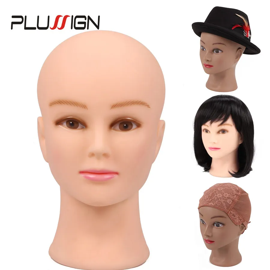 Plussign Bald Mannequin Head For Wigs Making Hats Jewelry Display