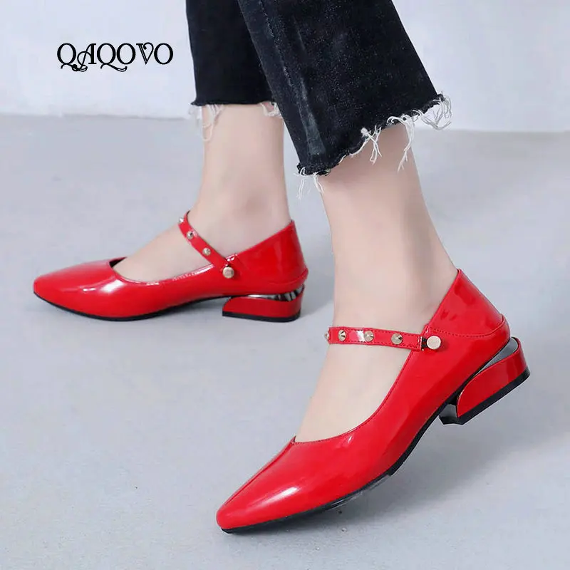 red patent mary jane shoes