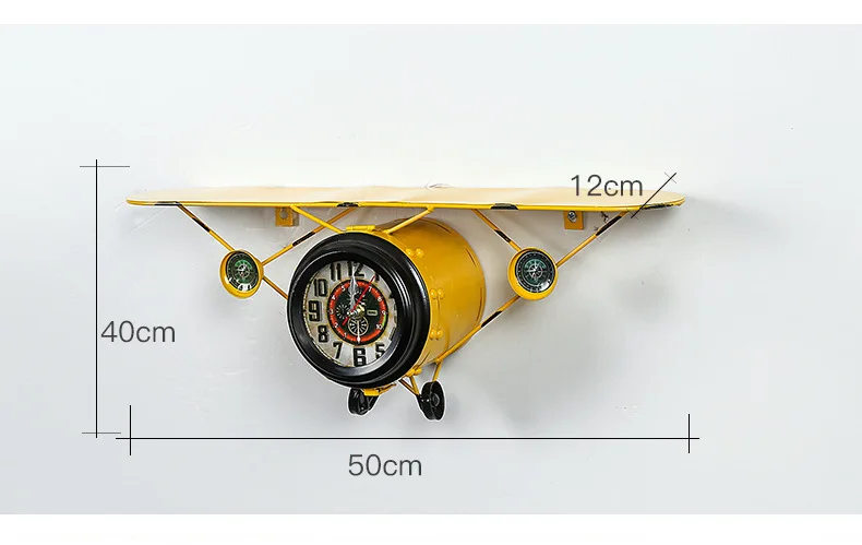 Новые полки из кованого железа, подвесные часы для создания простого Ретро кованого железа, часы и стойки для самолетов, украшения