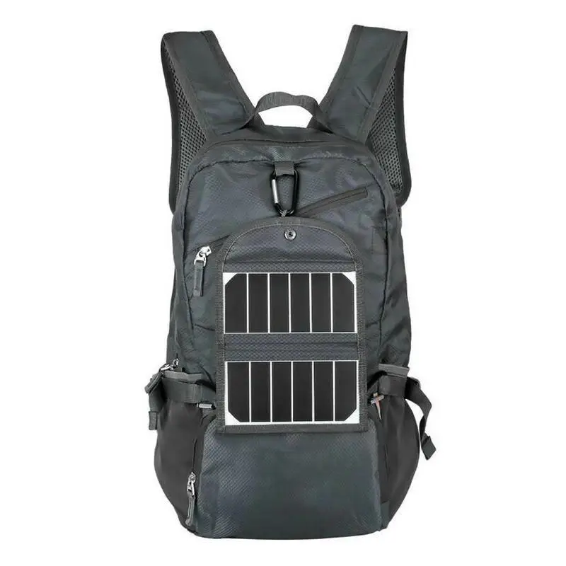 

New Outdoor Sport Solar Backpack 3.25W 6V Light Weight Foldable Solar Panel Charger Bag for Traveling Hiking With Power Bank