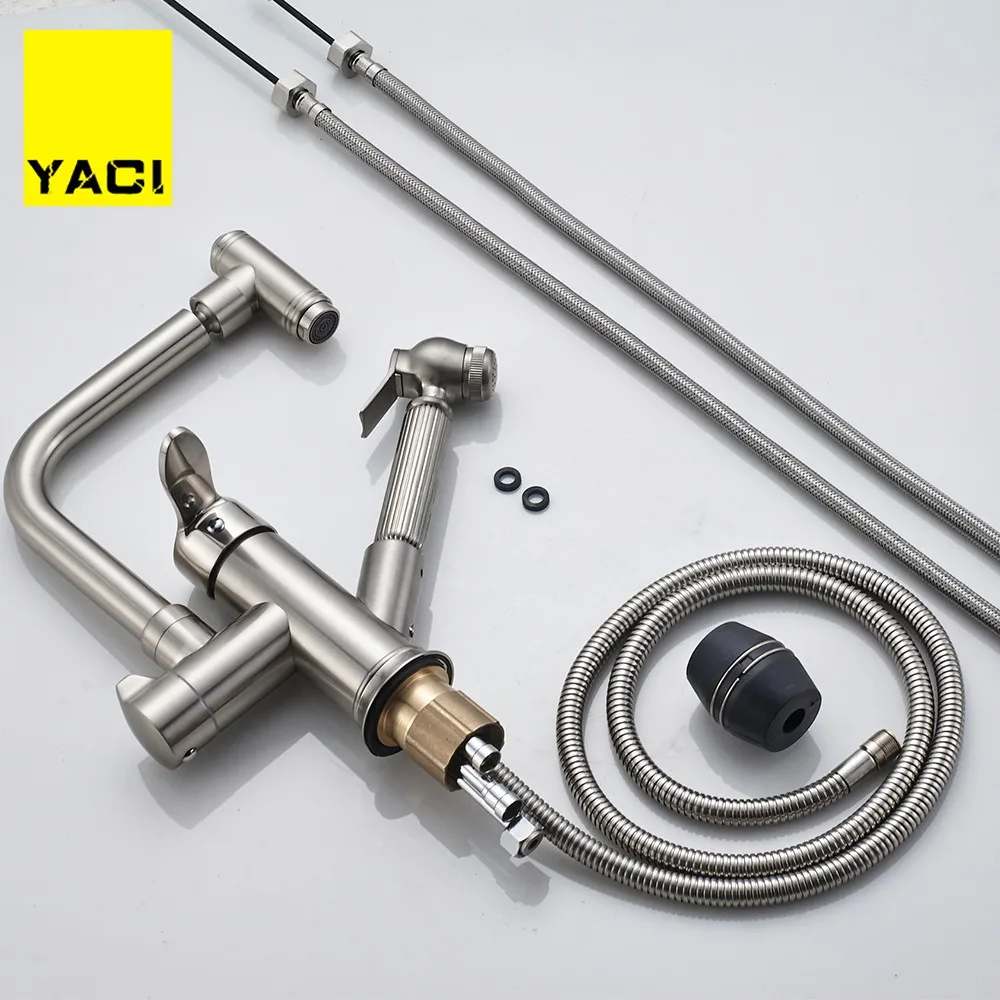 YACI 98 кухонные краны выдвижной душевой опрыскиватель дека крепление раковина