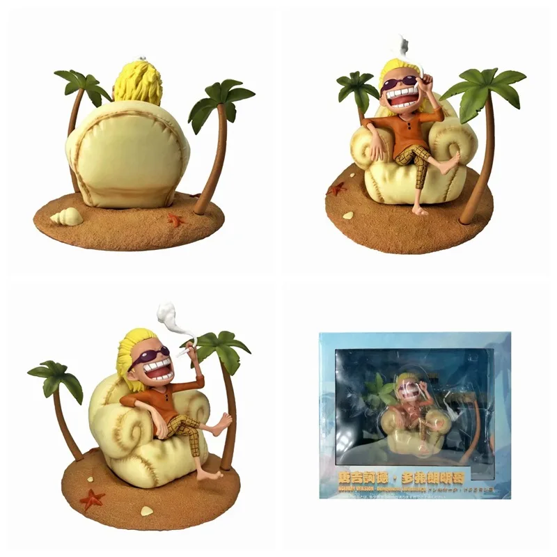 

Anime Model ONE PIECE Sofa Donquixote Doflamingo Seating Posture Action Figure PVC Dolls Collection Figurine Toys Gift 14cm