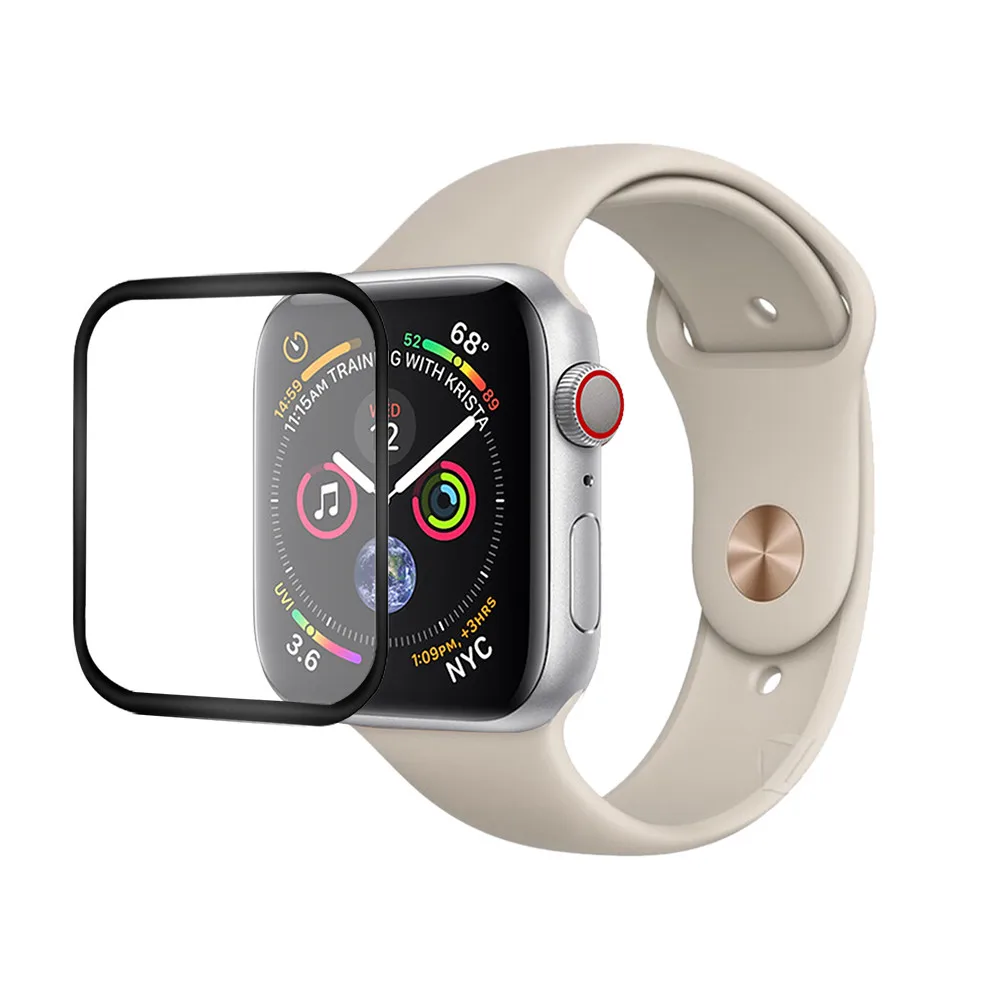 Полный охват ремень закаленное Стекло пленка для наручных часов Apple Watch, версии 5 40 мм 44 Экран Защитная пленка для наручных часов iwatch, 5/4/3/42 38 мм 3D изогнутый