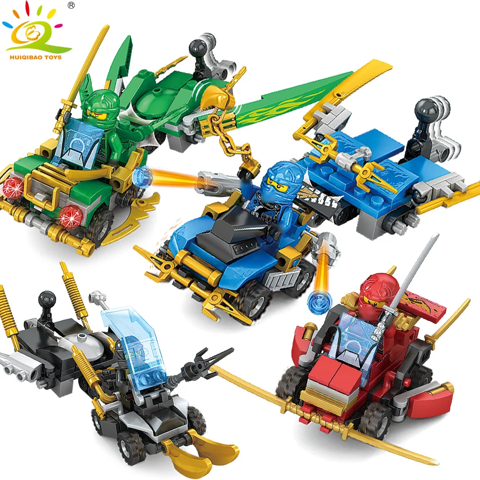

407pcs Ninjaed racing Car with kai jay Figures Building Blocks Compatible Legoing Ninjagoes speed Bricks Toys set for children