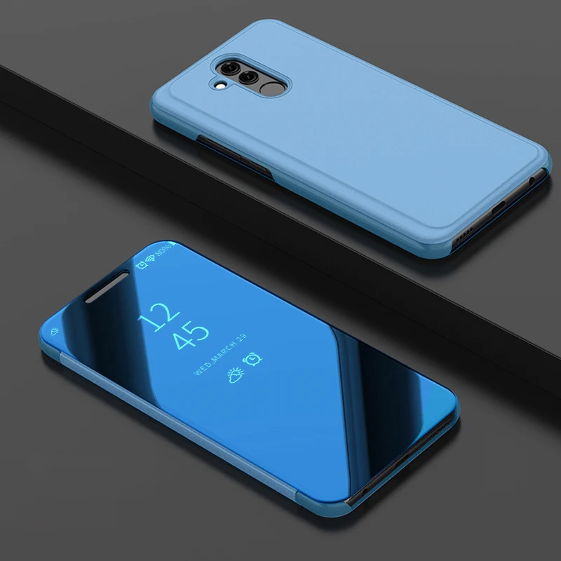 Умный зеркальный чехол для Huawei Mate 20 Lite Mate20 прозрачный книжка из искусственной