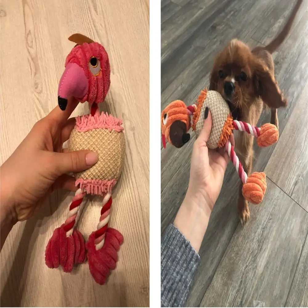 

Pet Dog Toys Funny Playing Bird Pet Cat Lovely Voice Sound Squeaky Plush Soft Cuddly Puppy Interactive Toys For Large Small Dogs