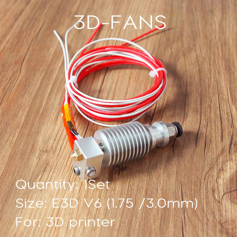 Междугородной 3D-принтеры V6 J-head Hotend для 1,75 мм/3,0 мм E3D экструдер Bowden в 0,2/0,3/0,4/0,5 мм сопло ramps 1,4