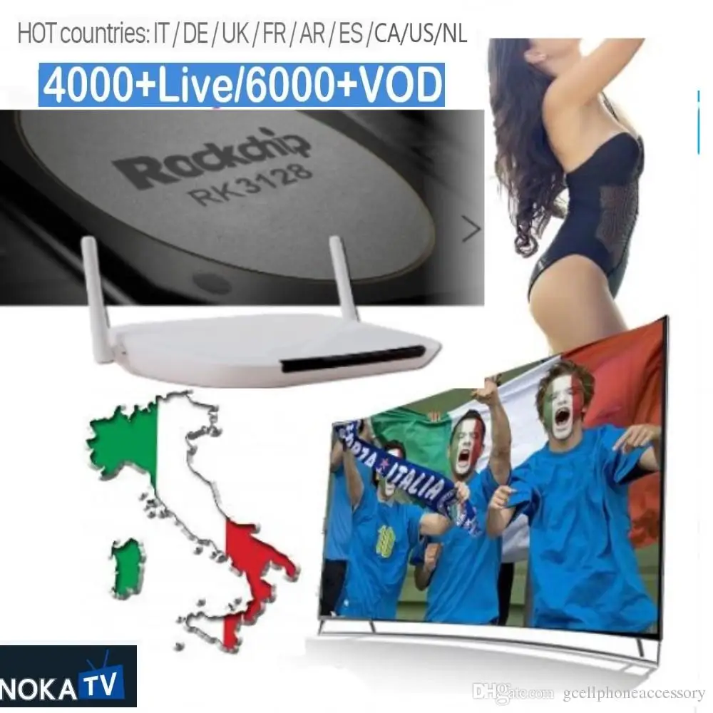 

Android TV Box Q9 With 1 Year NOKATV French Belgium Dutch Spanish Polish Pakistan Albanian iptv Channels Arabic VOD Code