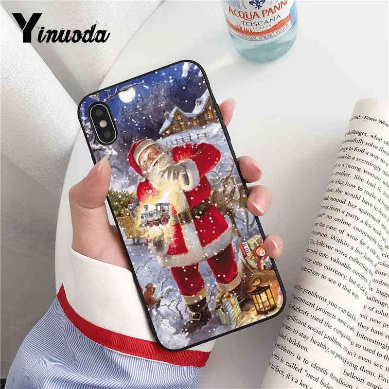 Happy New Year Merry Christmas Snowman Santa