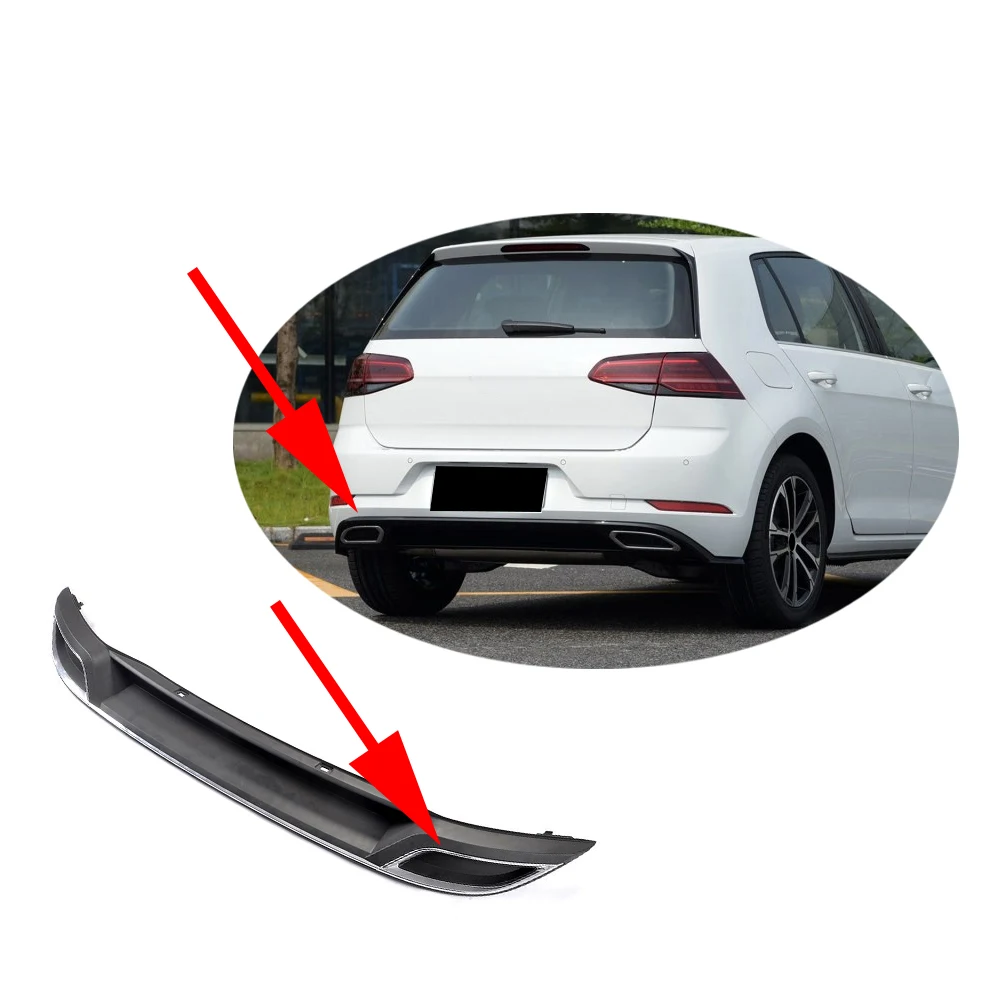 Square Авто Черный ПП задний бампер диффузор спойлер для Volkswagen VW Golf 7 MK7 7,5 стандарт и GTI - Цвет: Square