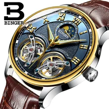 2017 NEW arrival men s font b watch b font luxury brand BINGER sapphire Water Resistant