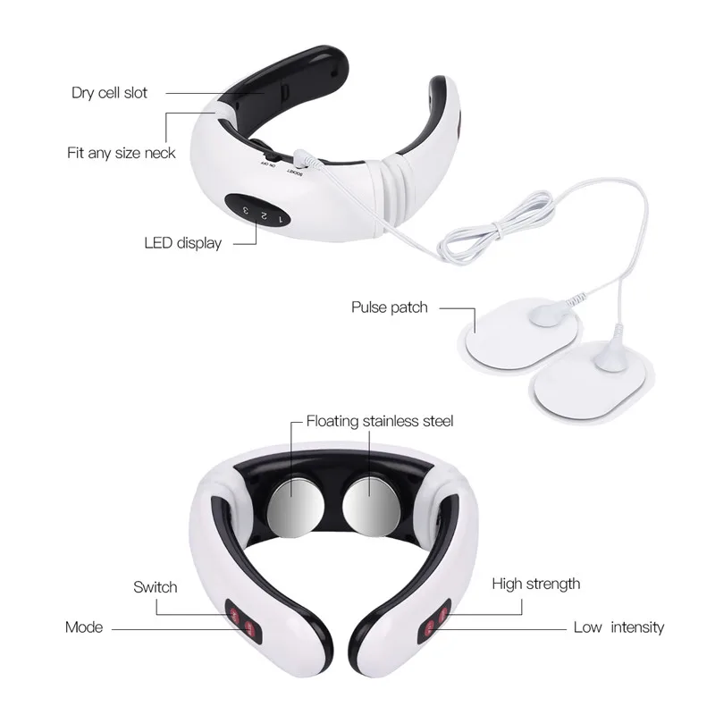 Electric Pulse Neck Massager Acupuncture Magnetic Heat Kneading Massage Back Waist Legs Full Body Muscles Pain Relief Relax PJ Electric Pulse Neck Massager Acupuncture Magnetic Heat Kneading Massage Back Waist Legs Full Body Muscles Pain Relief Relax PJ