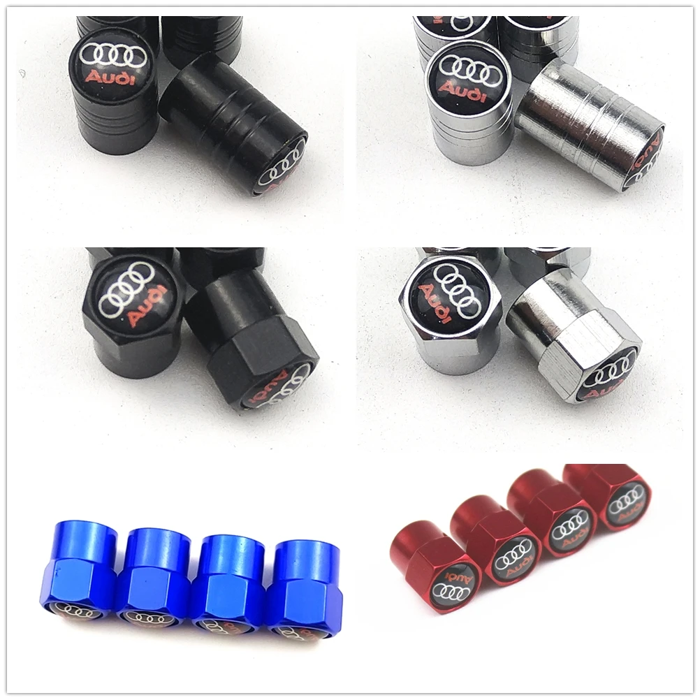 

2019 New Wheel Caps Theftproof Metal Car Wheel Tires Valves Tyre Stem Air valve Caps Airtight Cove for audi car accessories