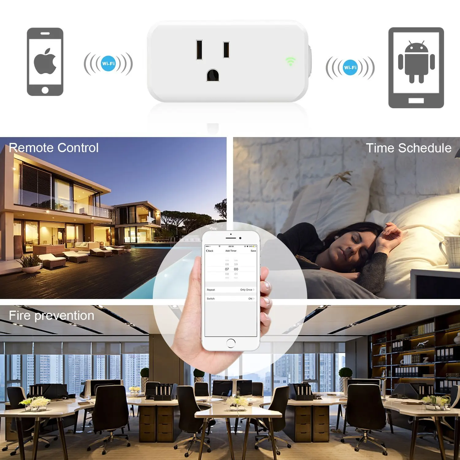 Wi Fi розетка с дистанционным управлением мини умная вилка работает Amazon Alexa Google Home