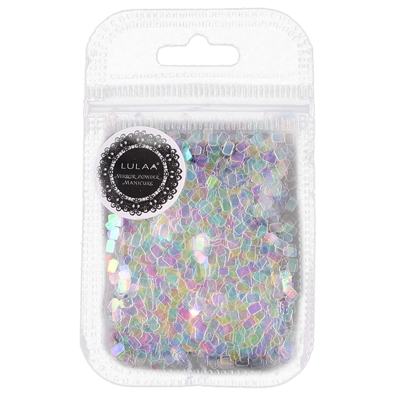 

Lulaa 12 Colors/Set Shiny Round Hexagonal Heart-Shaped Five-Pointed Star Shaped Colorful Sequins Colorful Nails Flash Tips Uv