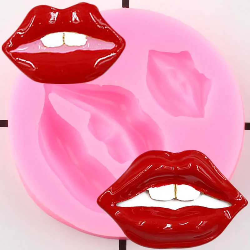 

Sexy Bracket Silicone Molds Lips Cake Decorating Tools Polymer Clay Candy Chocolate Gumpaste Mold Cupcake Topper Fondant Moulds