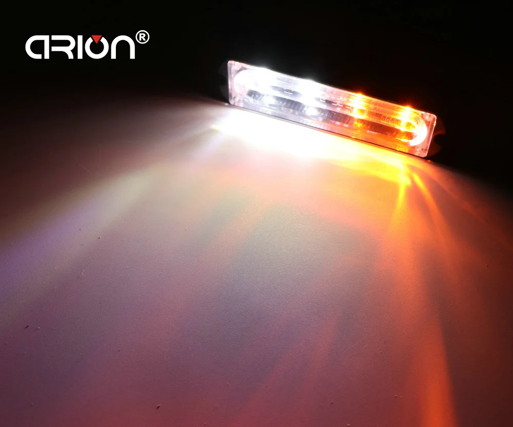 

CIRION Amber White 18 Flash Modes 4 LED Truck Emergency Strobe Flashing Warning Light Lights tractor led light bar car-styling