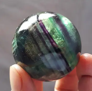 

Natural Fluorite Quartz Crystal Sphere Ball Healing