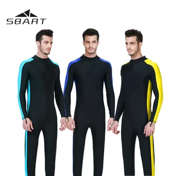 SBART Men's Bodyboard Snorkeling Swimsuit Wetsuit Surfing Swimming Diving Suit Clothing UPF50+ Rashguard Short Sleeve Swimwear