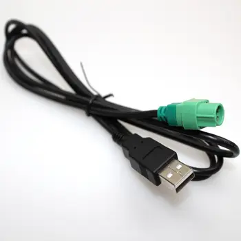 

LARBLL New USB Male Head 4 Pin Wire Harness Cable AUX Adapter Fit for VW Golf Jetta Passat Bora Rabbit Tiguan