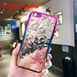 3D градиент алмаз покрытие Мягкий ТПУ чехол Чехол для iPhone X XS Max XR 8 8 плюс 7 7 плюс 6 S плюс Ультра Тонкий Сверкающий чехол