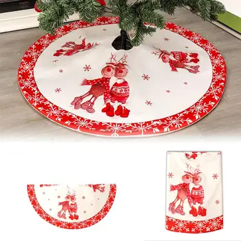 

2020 Christmas Tree Skirts 120cm Printed Christmas Tree Skirt Christmas Tree Bottom Decoration Navidad Home Decoration