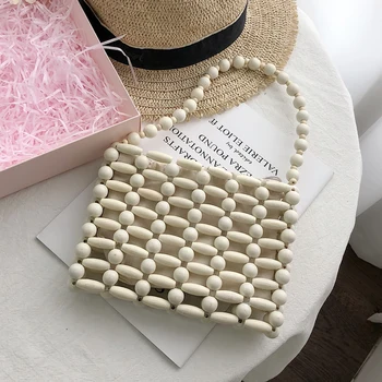 

Fashion Brand Beaded Design Vintage Ladise Vacation Shoulder Bag Tote Crossbody Messenger Bag For Women Handbag Female Bag