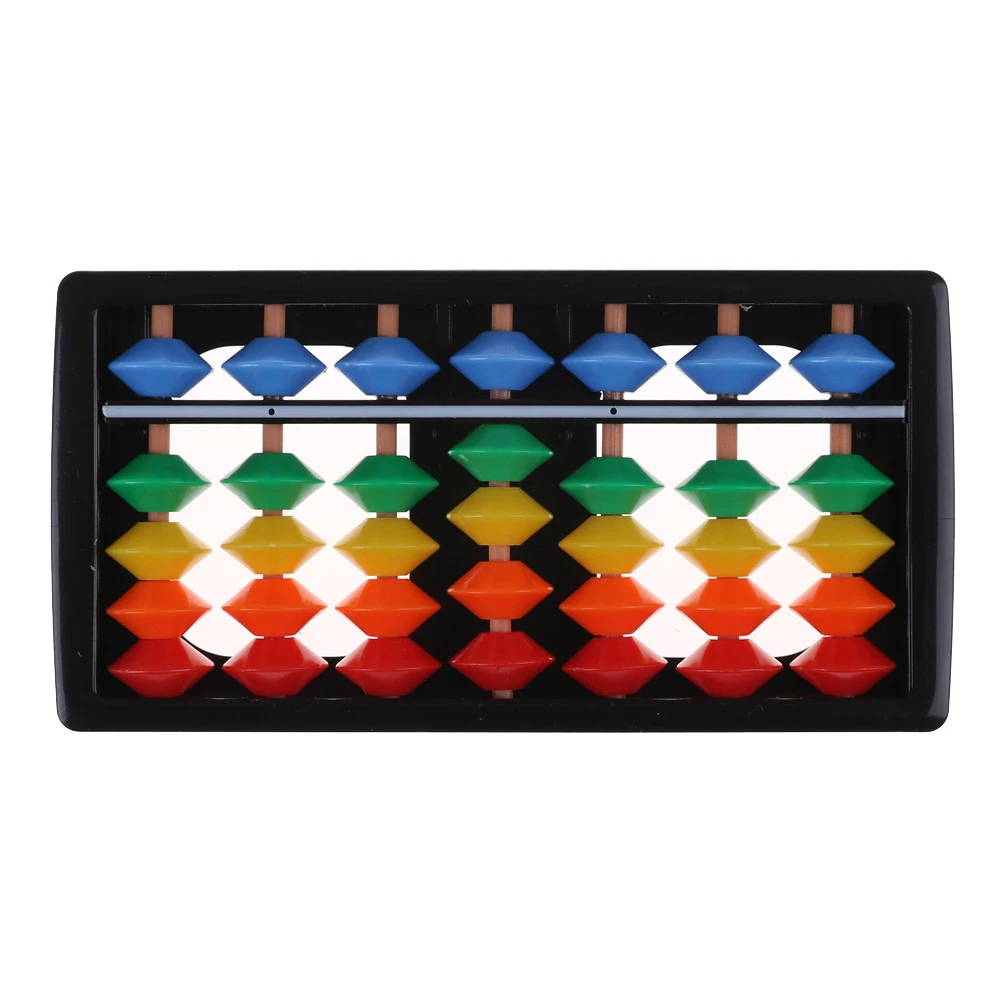 

7 Digits Kids Maths Calculating Tools Plastic Abacus Arithmetic Soroban Chinese Abacus Toys Abacus educational Small Size 12x6cm