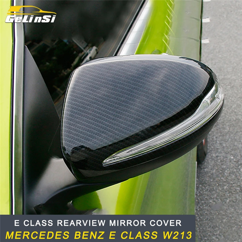 

GELINSI For Mercedes Benz E Class W213 2017-2019 Auto Car Side Rearview Mirror Cover Trim Frame Sticker Exterior Accessories