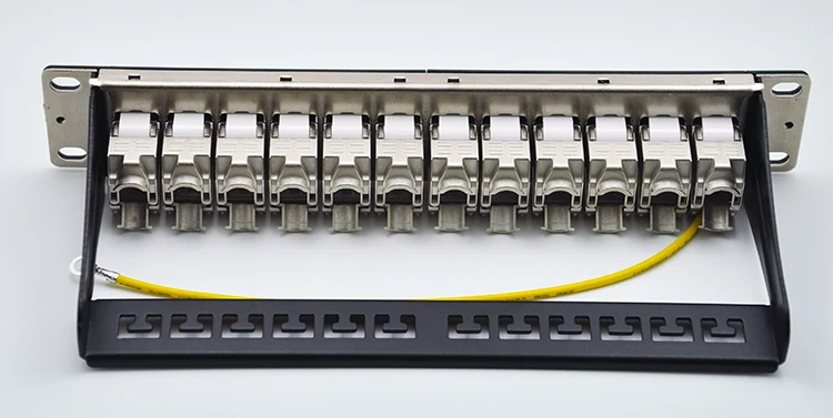 10 дюймов 12 портов патч панель Cat6a загруженный Keystone Jack и кабельная управления|cable