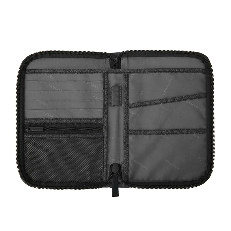 BAGSMART Multifunctional RFID Travel Bag for Passport  ID Card Credit Card Men Zipper Clutch Wallet Travel Organizer Bag
