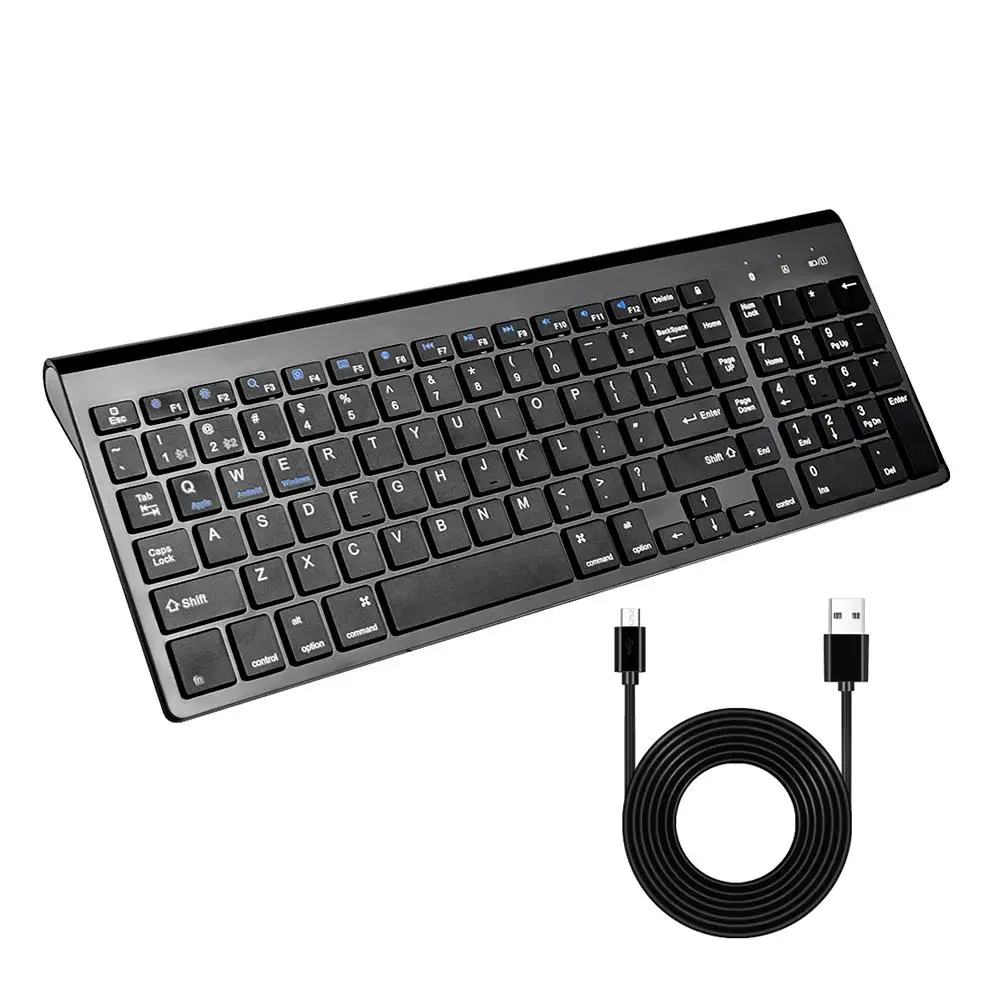 

Portable Bluetooth 3.0 104 Full Keys 2.4G Dual Mode Wireless/Wired Keyboard