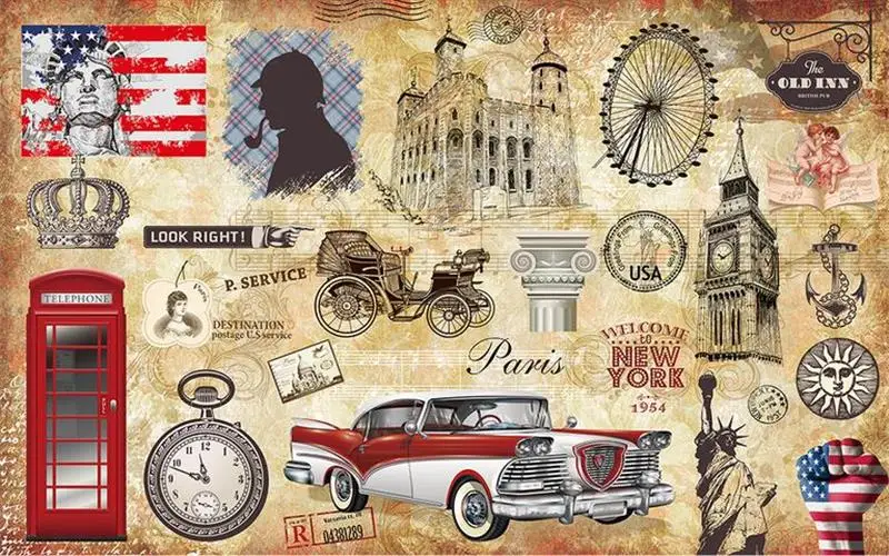 3d Hd Photo Wallpaper Custom Non Woven Room Murals American Flag