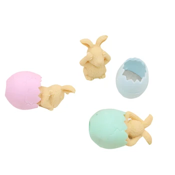 

36pcs/lot Kawaii Cartoon Eggshell rabbit eraser children Party Supply kawaii school supplies gift for kids