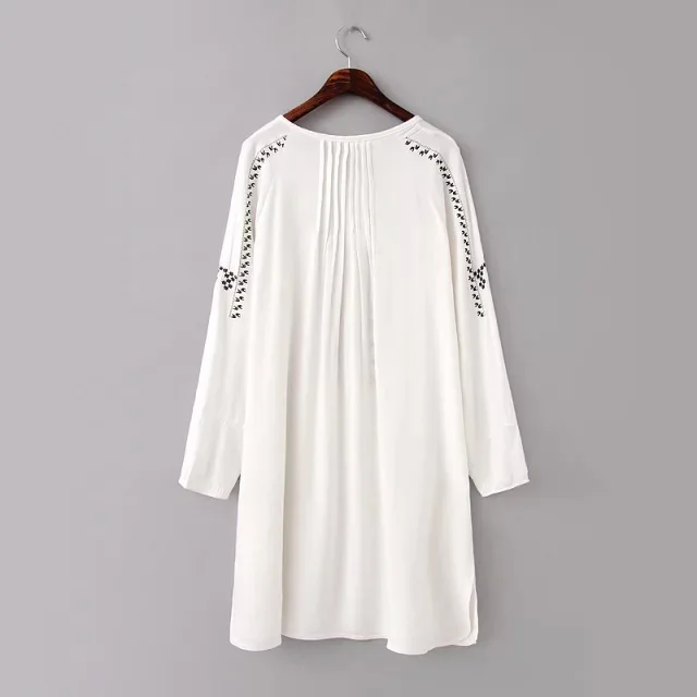 black and white peasant top