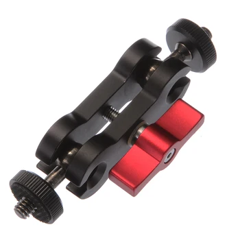 

Universal Double Bracket Holder Magic Arm Ball head with1/4" Mount for Studio Flash DSLR