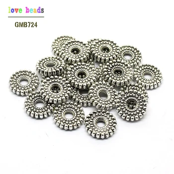 

50pcs Spacer Metal Beads Zinc Alloy Antique silver Color Round Beads DIY Jewelry Making Accessories 8mm Hole:2mm (w03539)