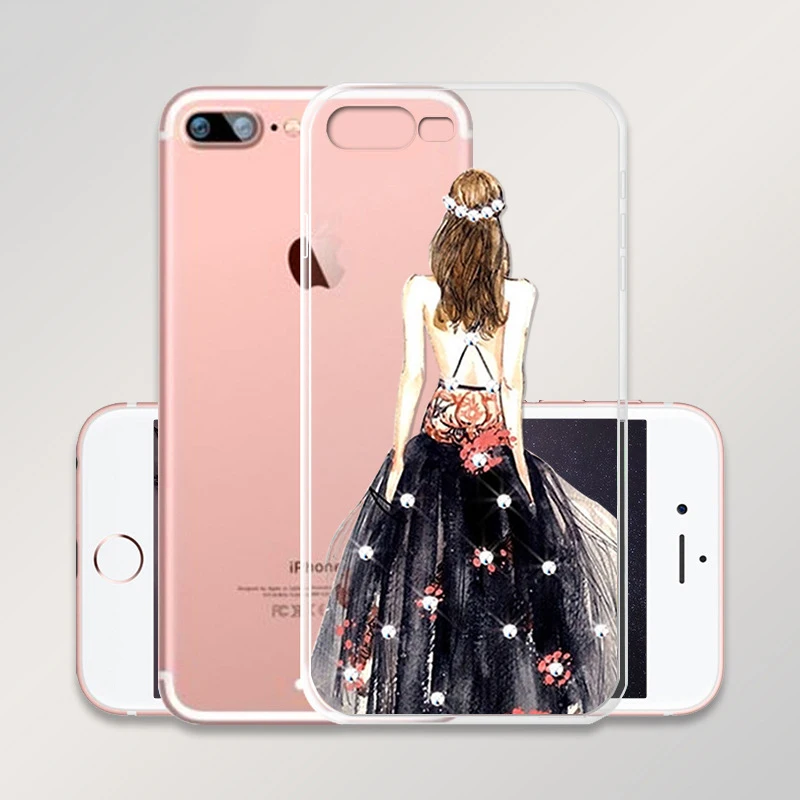 Laumans Beautiful girl wedding Diy Colorful Printing TPU phone case for Apple iPhone 8 7 6 6S