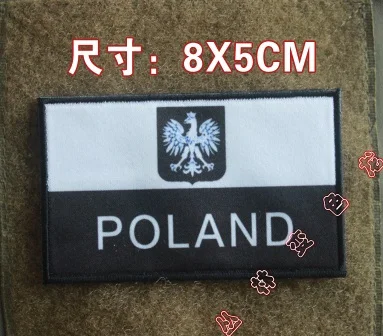 Польский Флаг патч JWK спецназ Группа гром TF-49 боевой дух армии Военный Патч значок для куртки Рюкзак