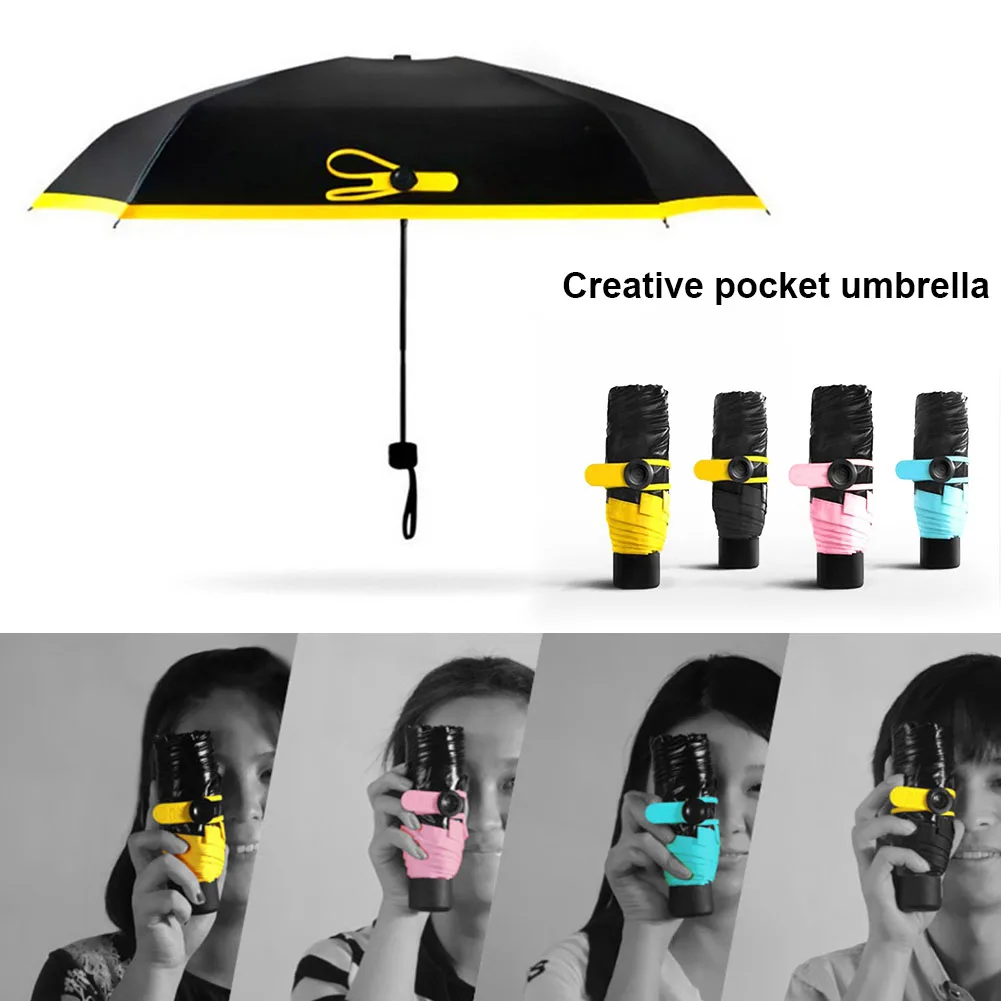 

Folding Umbrella Rain Anti-UV Waterproof 5 Fold Mini Portable Windproof Fashion For Travel MJJ88