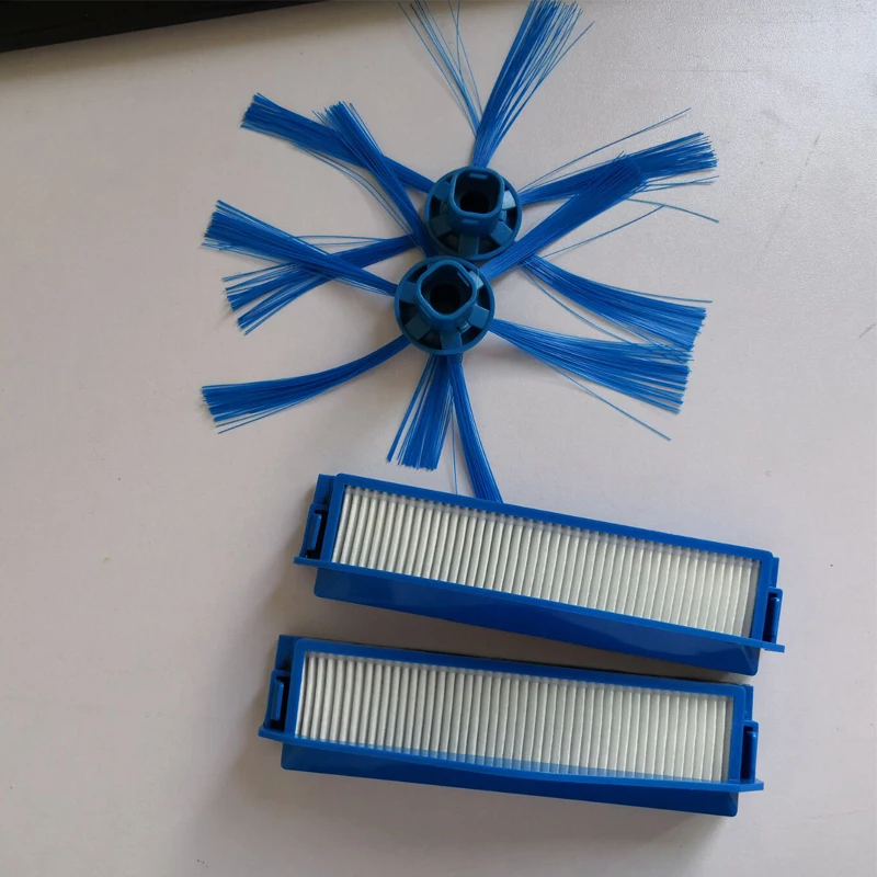 

2*Side Brushes + 2*Hepa Filters For Philips FC8007 FC8792 FC8794 FC8796 Vacuum Cleaner Robotic Replacement Spare Parts