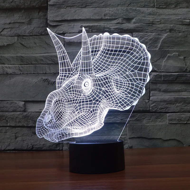 Цветные светодиодные 3d светильники в виде головы овцы сенсорный постепенный