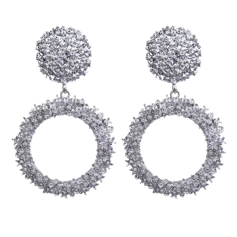 

Round Vintage Earrings for Women of Gold/silver Earrings Fashion Jewelry Earrings Declaration 2019 Modern Fashion Jewelry