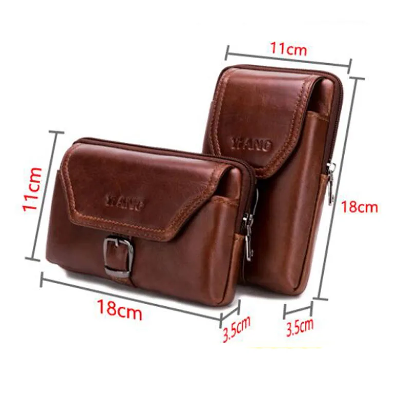 

Men Waist Bag Blackview BV9800 Pro Phone Cover BV5900 BV5500 BV6100 BV9700 Pro BV9100 BV9500 Plus Genuine Leather Men's Bag