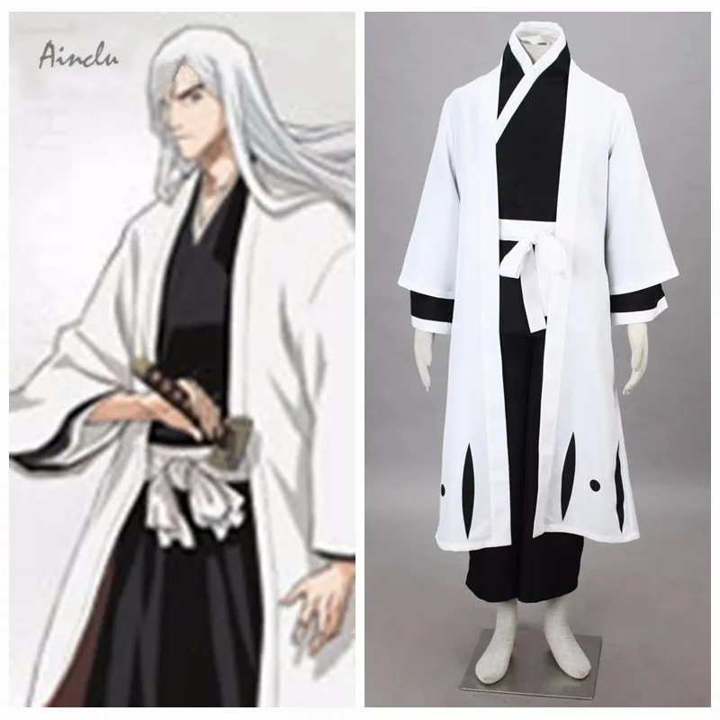 Ainclu Bleach Ukitake Zyuusirou Cosplay Costume for Halloween Costume