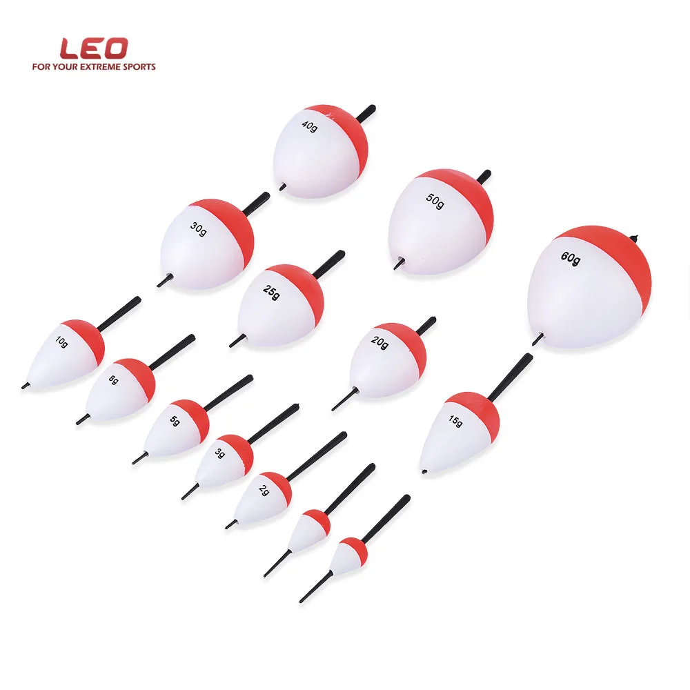 LEO 14pcs / Set Polystyrene Fish Float with Stick Outdoor Fishing