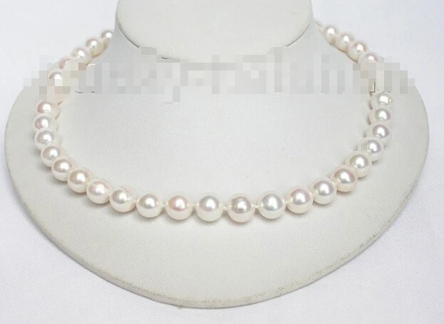 

Free shipping >>>>>>great luster 11mm round white Freshwater pearl necklace