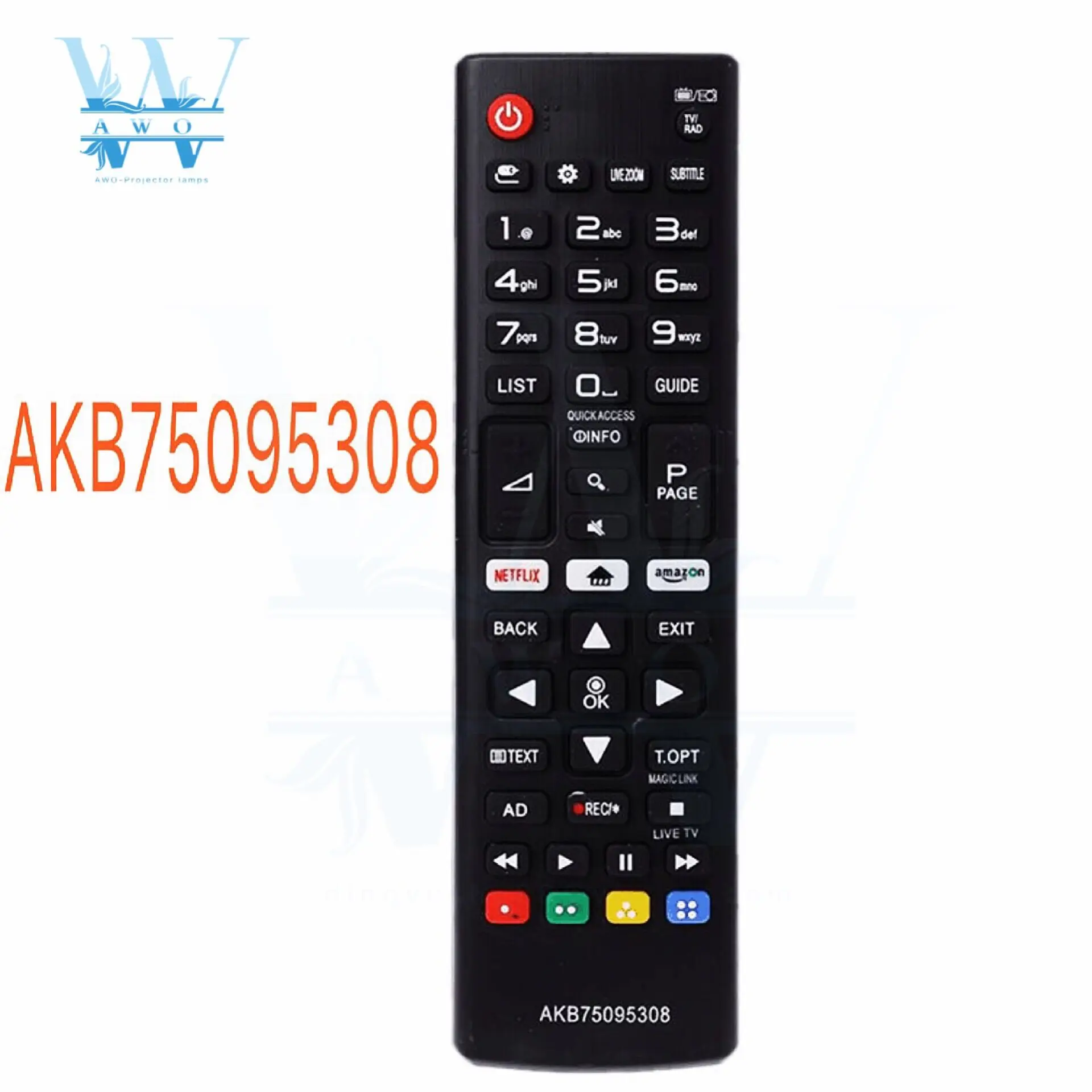 

AWO NEW Universal Remote Control AKB75095308 for LG TV 43UJ6309 49UJ6309 60UJ6309 65UJ6309 Smart Remote Controller