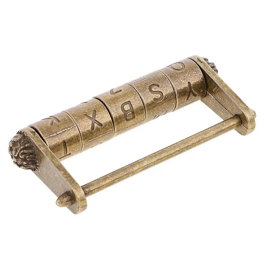 New Style 8*4*1.5cm Antique Chinese Style Lock Password Locks for Box